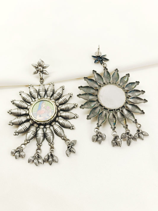 Mahua Multi Colour Oxidized Earring