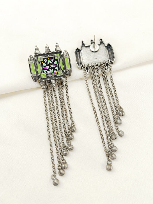 Sky Multi Colour Oxidized Earring