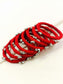 Shailee Red Cloth Bangles with Ghungroo - Handmade Fabric Churi Set of 8