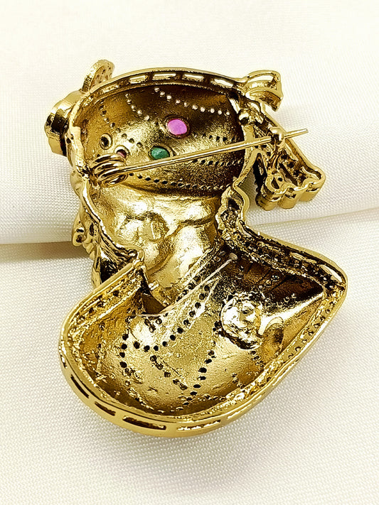 Yuvansh R&G Men’s Maharaja Bust Brooch