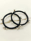 Zinal Black Cloth Bangles with Ghungroo | Handmade Fabric Churi Set of 8