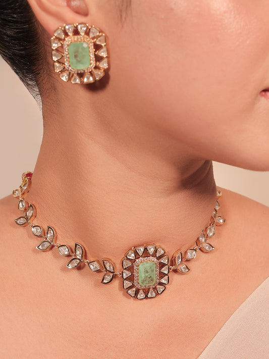 Johi Mint Green Kundan Choker Set