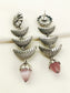 Ekansha Baby Pink Oxidized Earrings