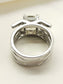 Rasha White 92.5 Silver American Diamond Finger Ring