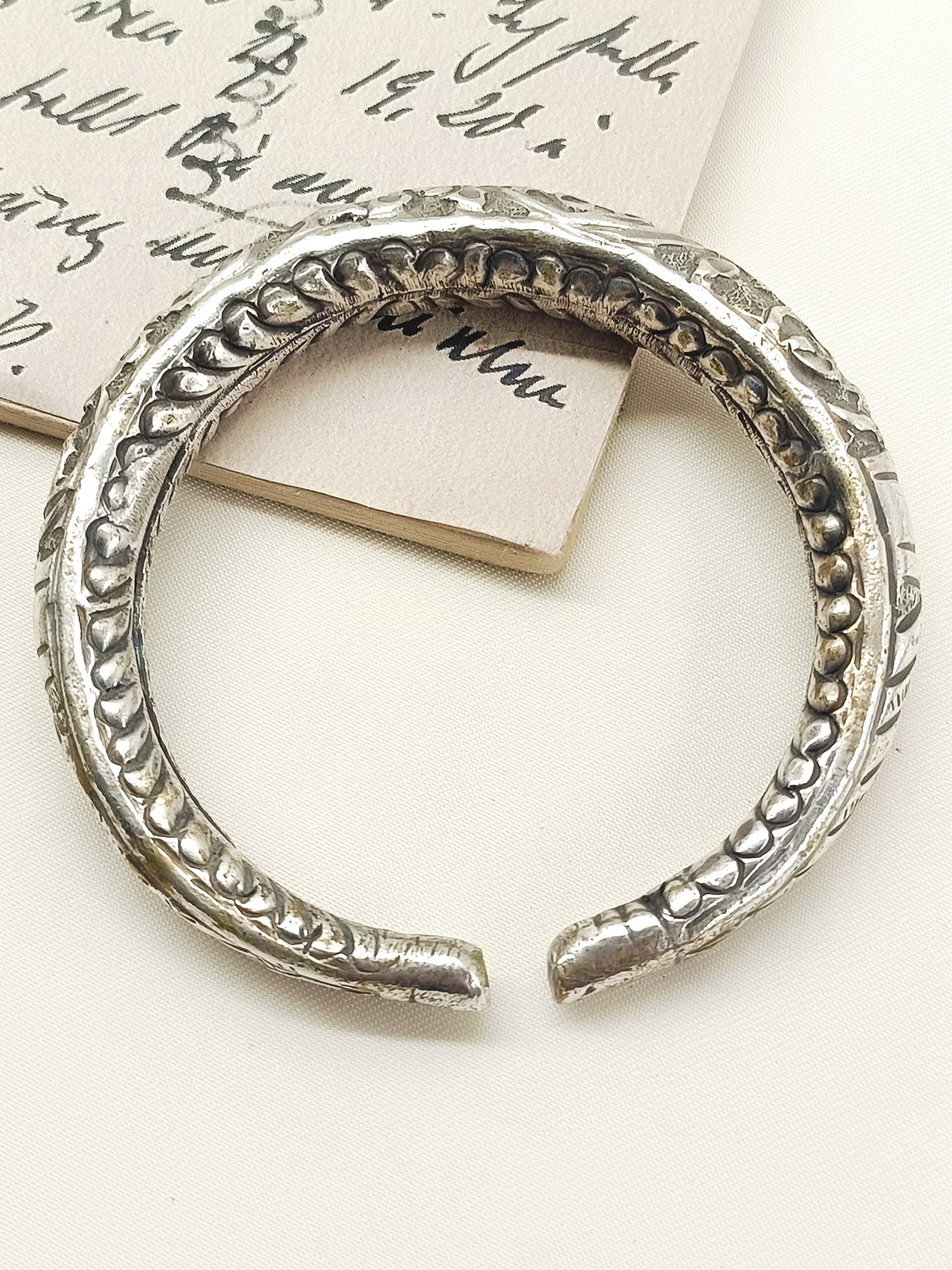Sanjay Vintage Floral Oxidized Men's Bracelet