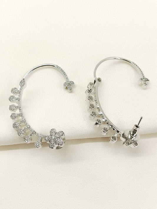 Shaweta White American Diamond Earrings