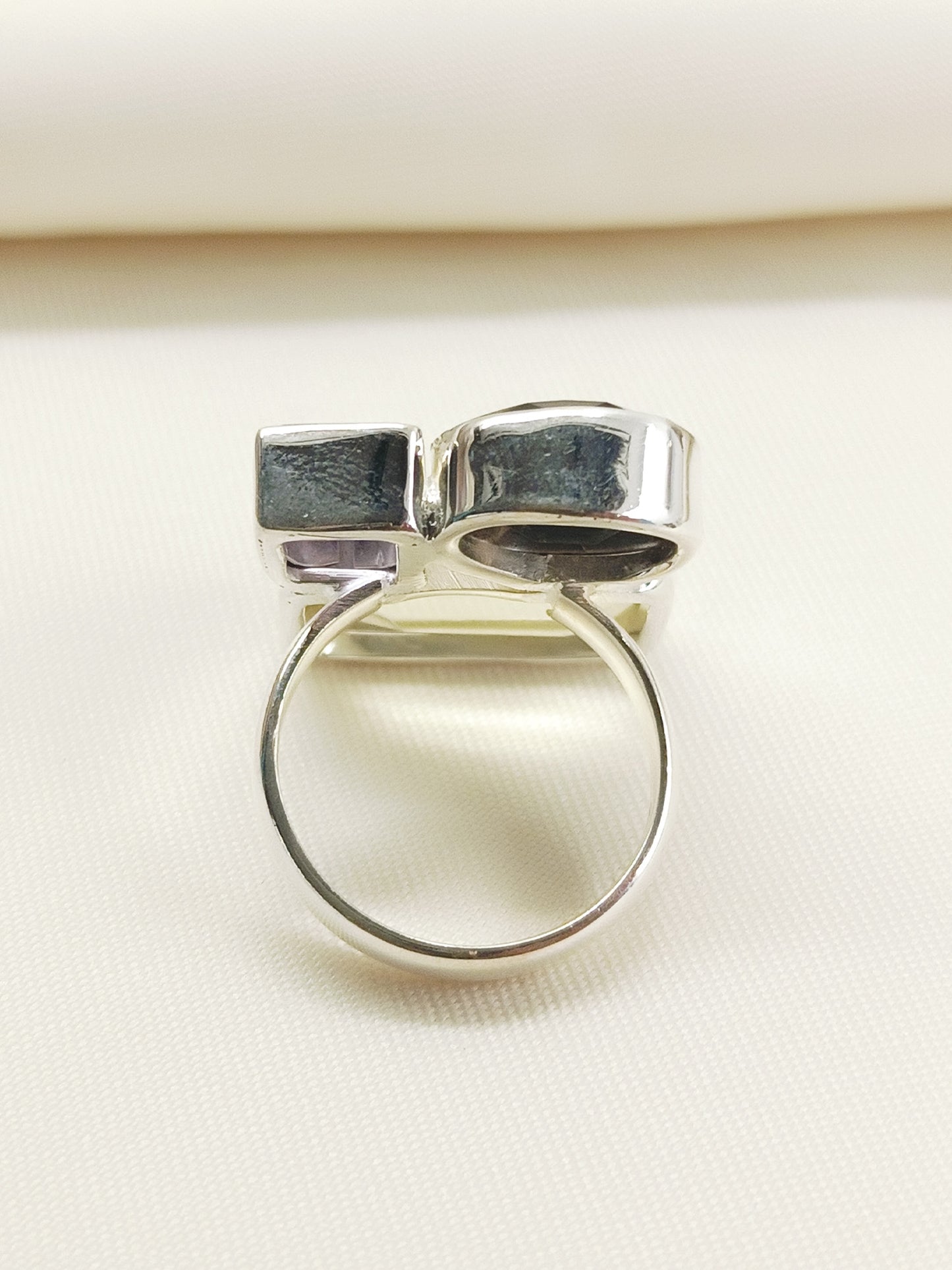 Rajnandini Multi Colour 92.5 Silver Amethyst Stone Finger Ring