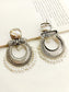 Neeru Cream Oxidized Earrings