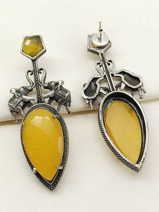 Wishi Yellow Oxidized Earring