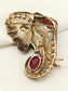 Rahul Green Elephant Brooch