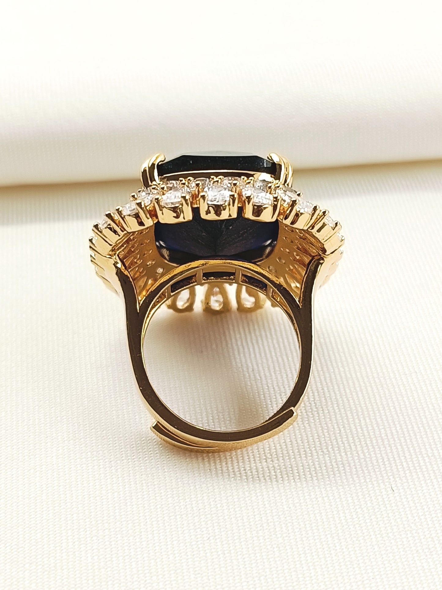 Pareeka Blue American Diamond Finger Ring