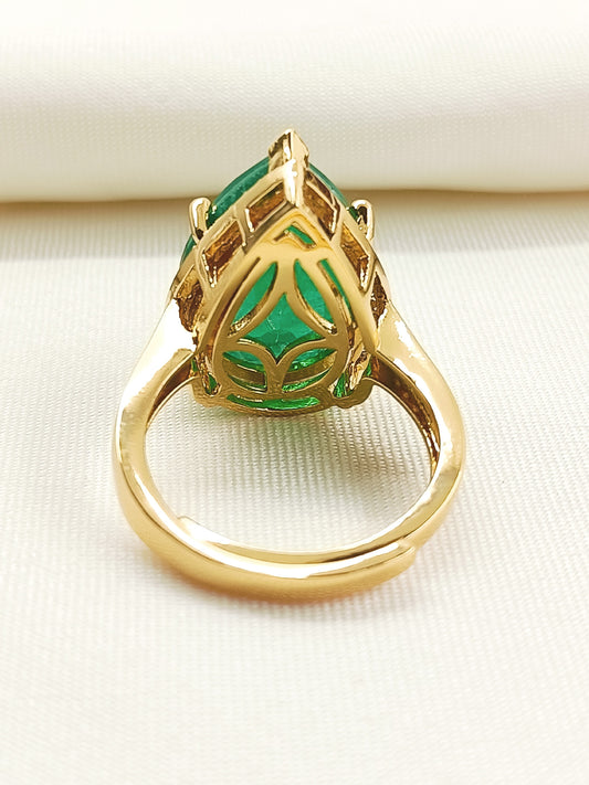 Laila Green American Diamond Finger Ring