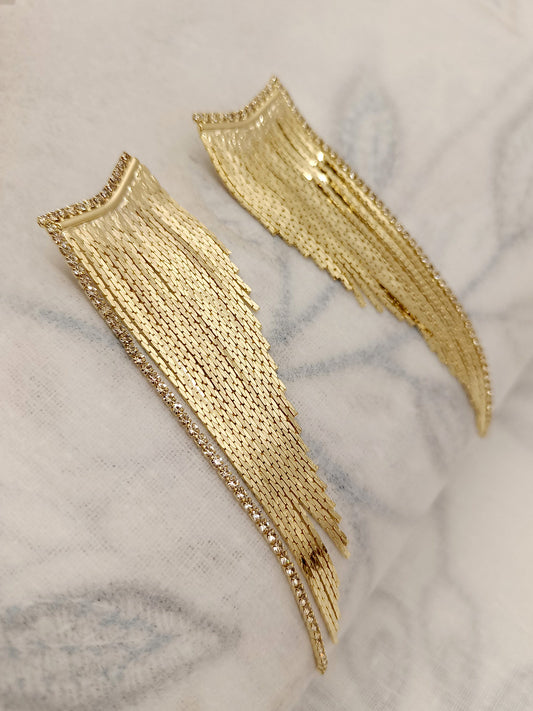 Malini Golden Western Earrings
