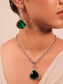 Ramiza Green American Diamond Necklace Set