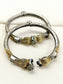 Mena Dual Tone Oxidized Bangles