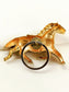 Prarthan Golden Horse Men's Brooch
