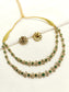 Yuka Green Double layered Polki Necklace Set