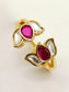 Reha Ruby Kundan Finger Ring