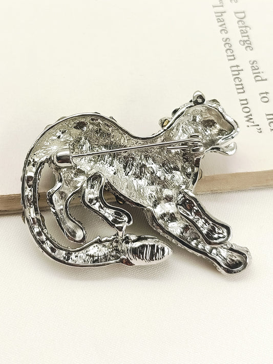 Sahadev Green Tiger Men's Brooch