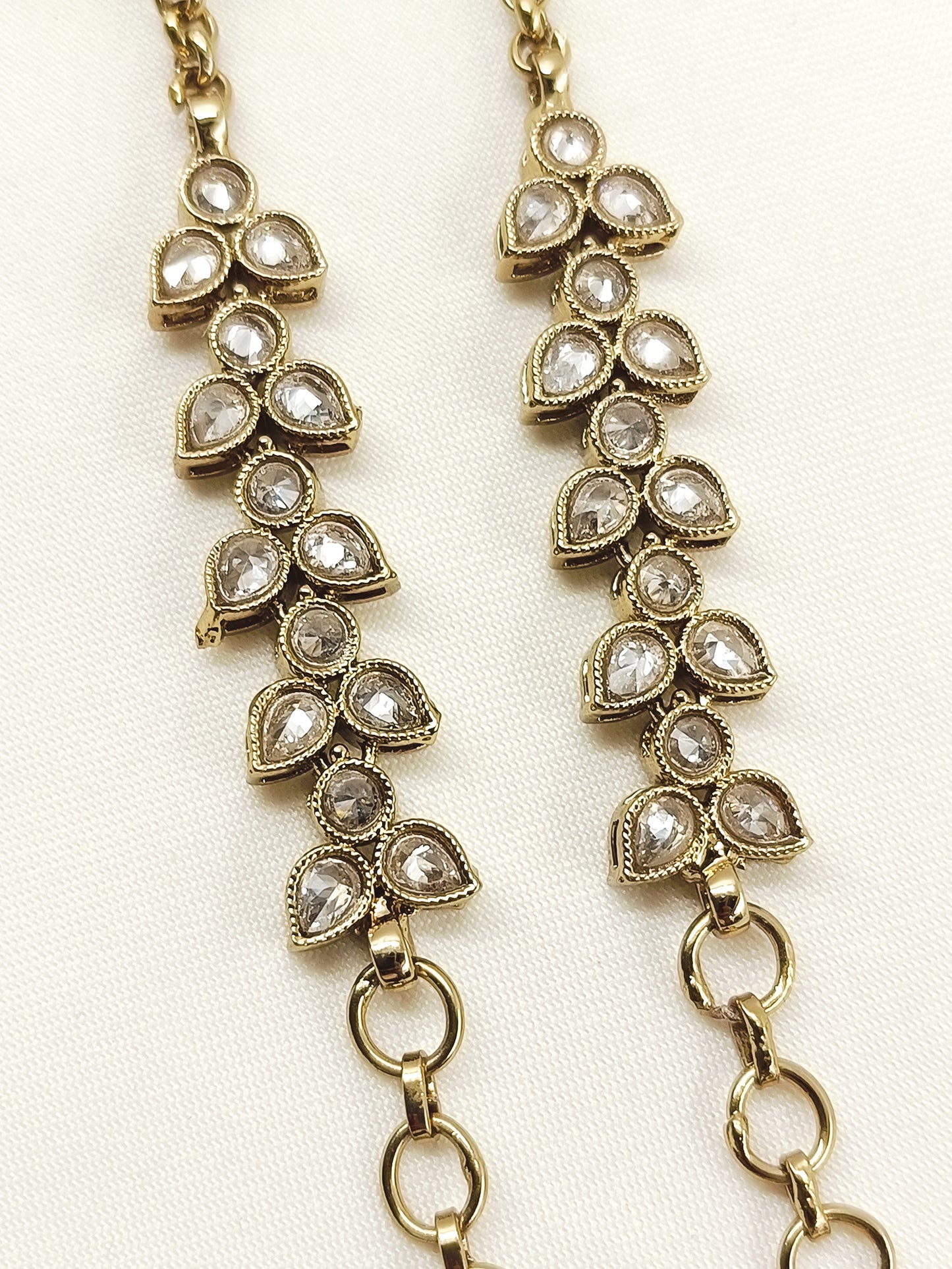 Daivy Copper Polki Traditional Ear Chain