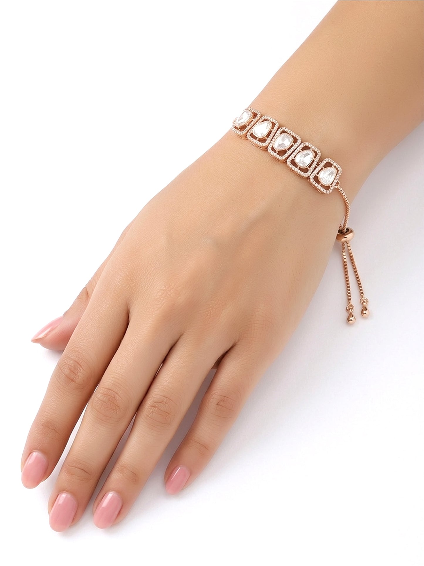 Mohik White Kundan Bracelet