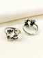 Lakshmi Silver Oxidized Lakshmi Feet Toe Ring Pair