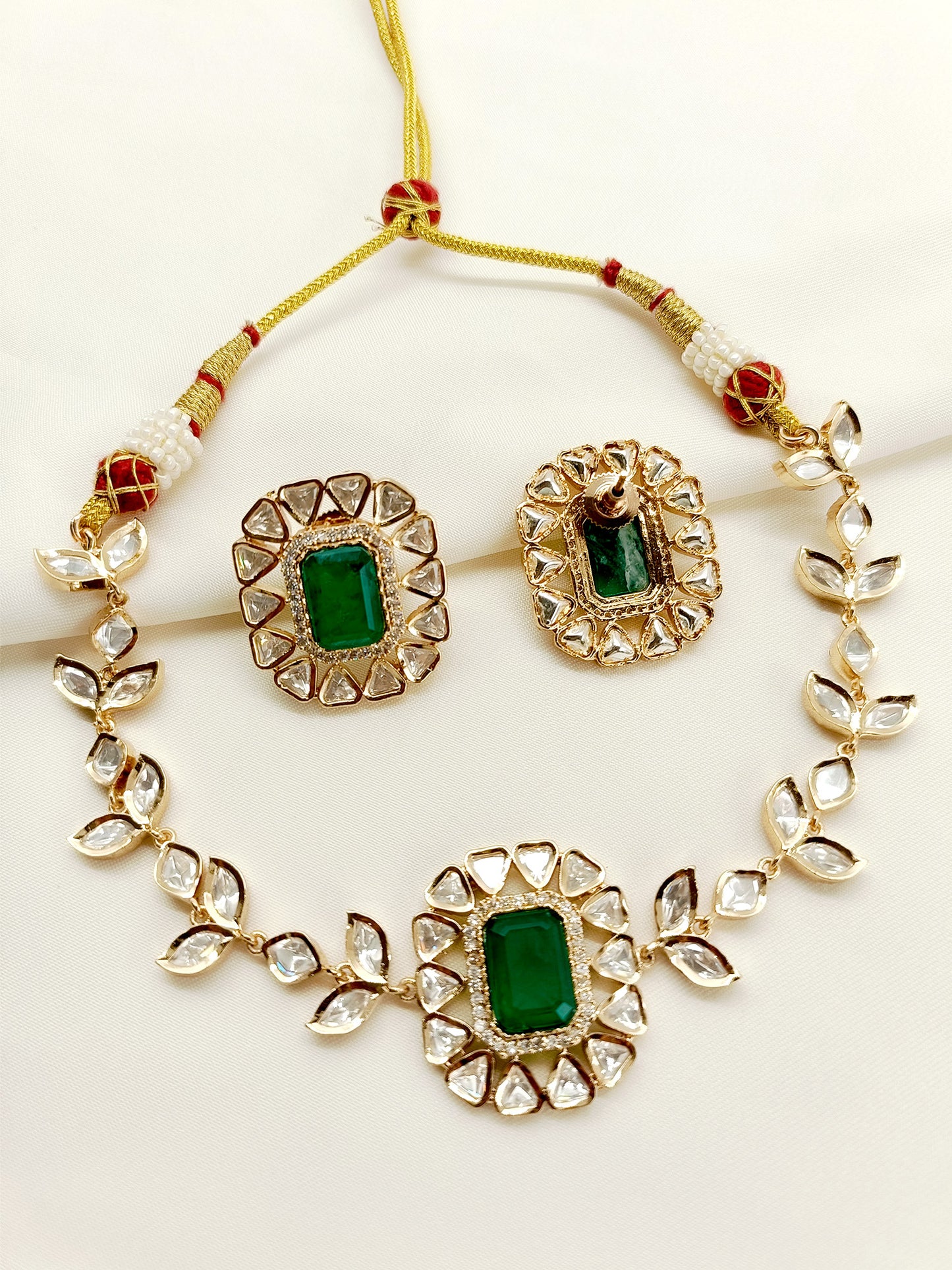 Indrani Green Kundan Choker Set