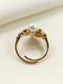 Caterpie Golden American Diamond Finger Ring