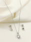 Biana 92.5 Silver American Diamond Pendant Set