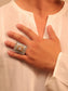 Anzlehik White Men's Finger Ring