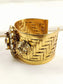 Shaan Ruby Men's Lion Gold Bracelet
