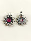 Hasini Oxidized Ruby Stone Rava Clip Cuff Pair