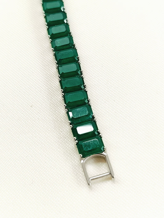 Ottilie Green American Diamond Bracelet