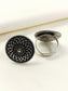 Nainika Silver Oxidized Star Mandala Toe Ring Pair