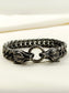 Zayn Black Men's Wolf Head Chain Bracelet
