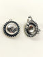 Kamari Silver Oxidized Katori Dome Cuff Pair