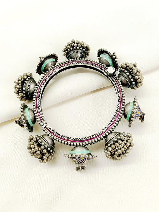 Aniruddha Multi Colour Oxidized Bangle