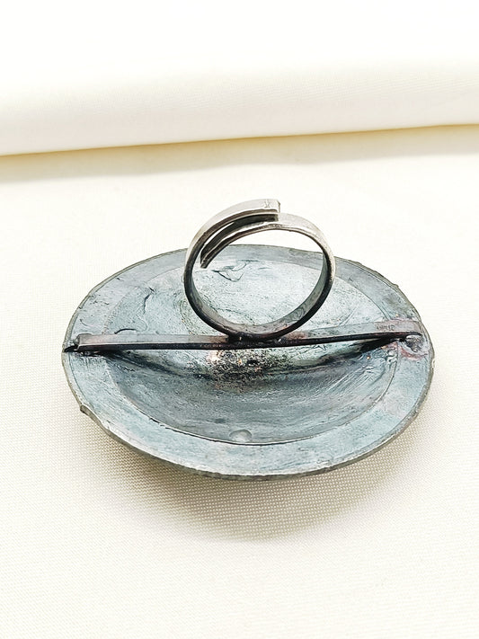 Anindita Plain Oxidized Finger Ring
