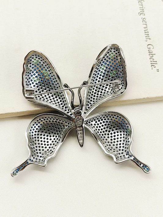 Olena Blue Butterfly Brooch
