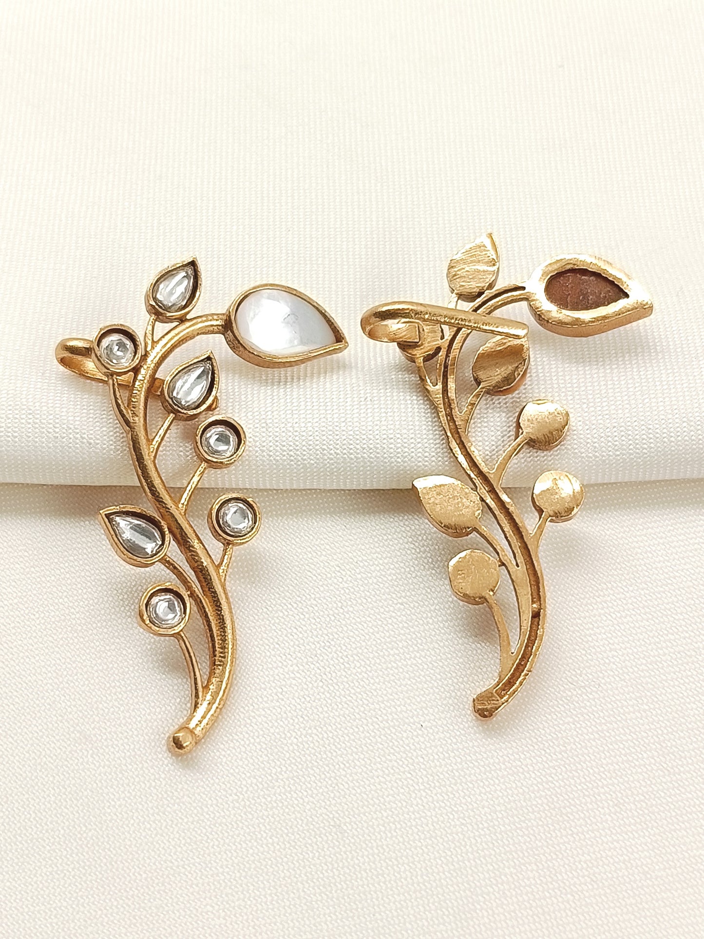 Chaitani White Boutique Earcuffs