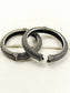 Abhigya Silver Rose Carved Oxidized Bangles