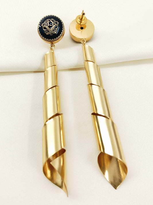 Allison Blue Boutique Spiral Earrings