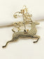 Ayanna Golden Reindeer Brooch