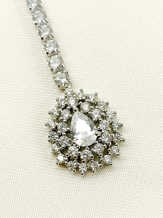 Urula White American Diamond Teeka