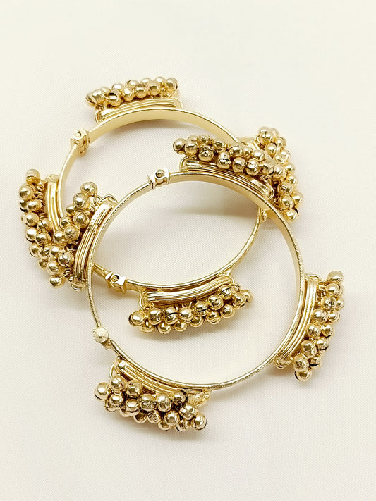 Anna Oxidized Golden Bangle