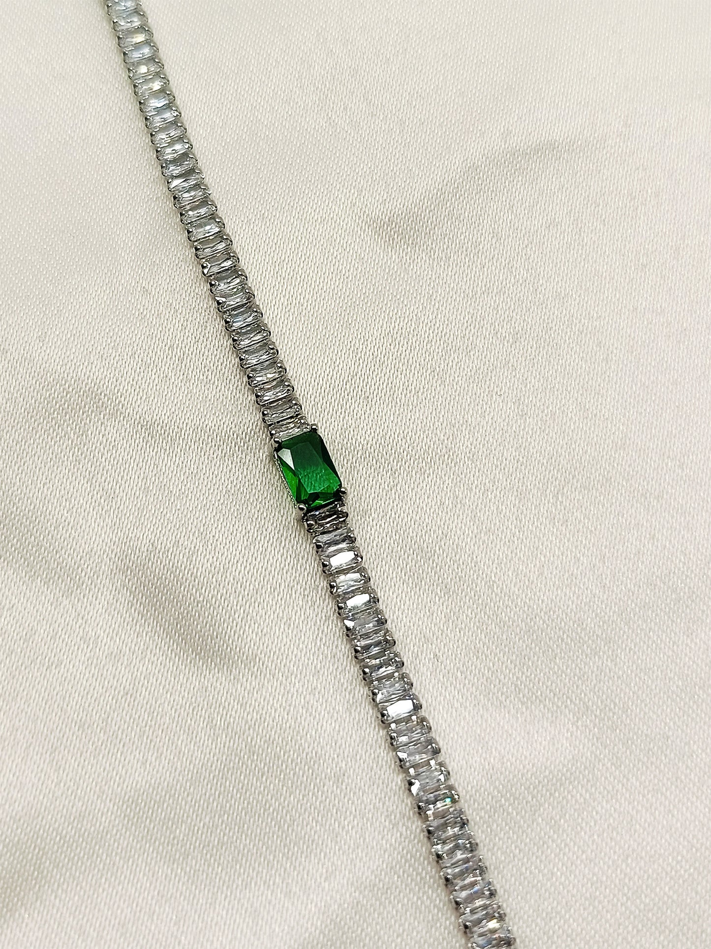 Januja Green American Diamond Bracelet