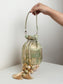 Doris Sage Green Banarasi Brocade Potli Bag with Pearl Base