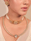 Samriddhi White Kundan Choker Set With Hasli