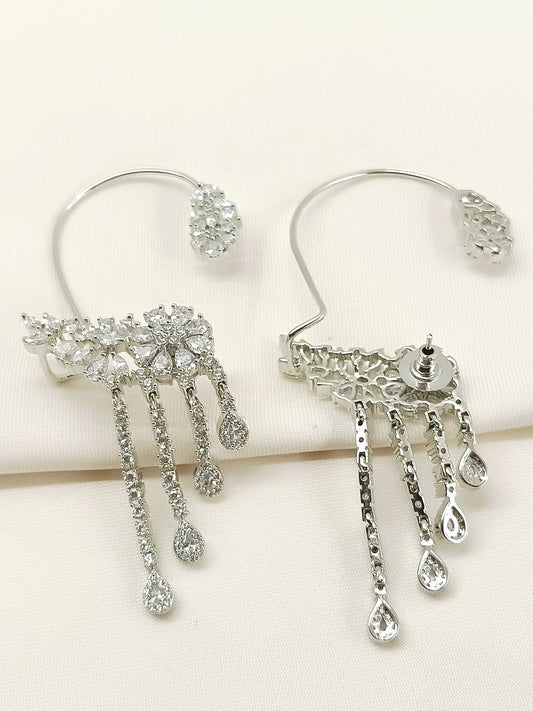 Rudrani White American Diamond Earrings