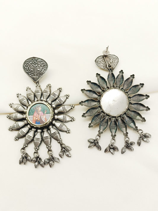 Nayanika Multi Colour Oxidized Earring